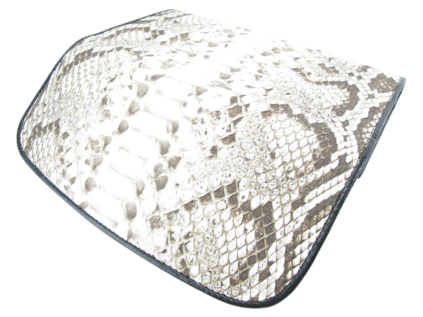 Genuine Burmese Python Snake Belly Skin Leather Women's Trifold Clutch Wallet Purse