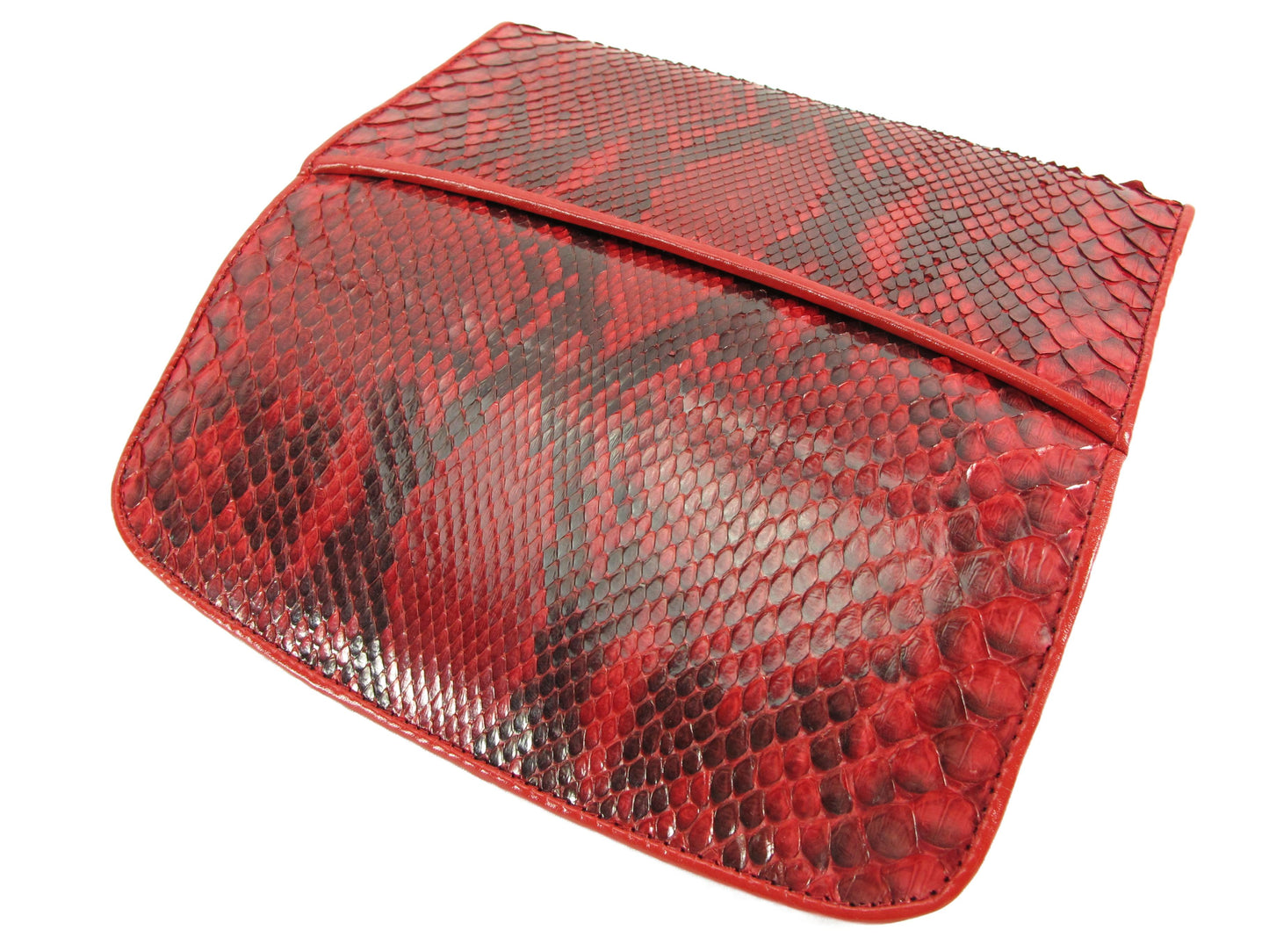 Genuine Reticulated Python Snake Skin Leather Women's Trifold Clutch Wallet Purse