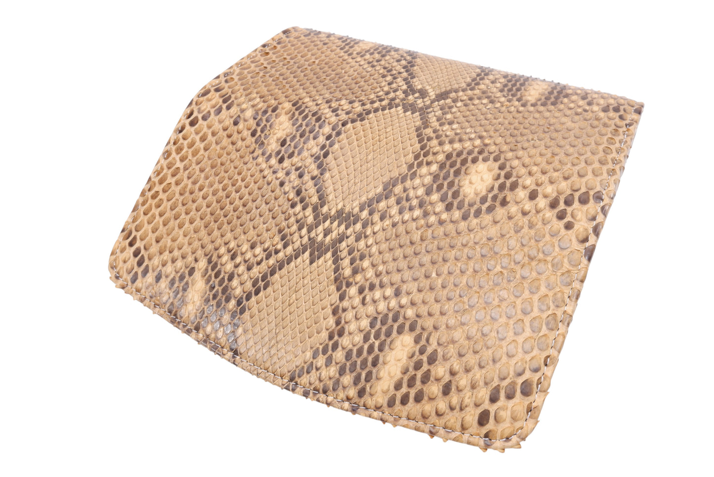 Genuine Reticulated Python Snake Skin Leather Women's Trifold Clutch Wallet Purse