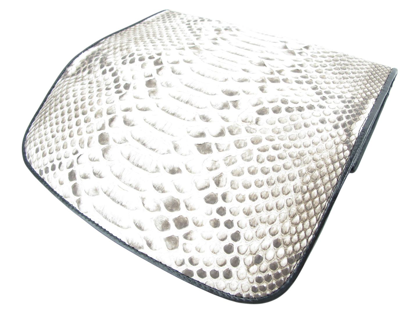 Genuine Python Snake Belly Skin Leather Women's Trifold Clutch Wallet Purse