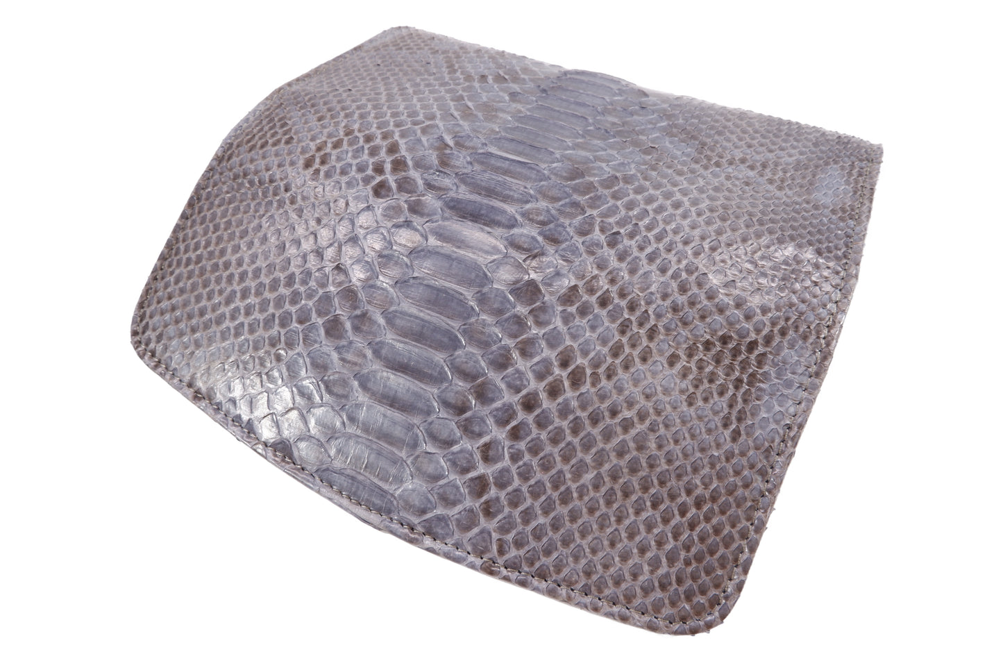 Genuine Python Snake Belly Skin Leather Women's Trifold Clutch Wallet Purse