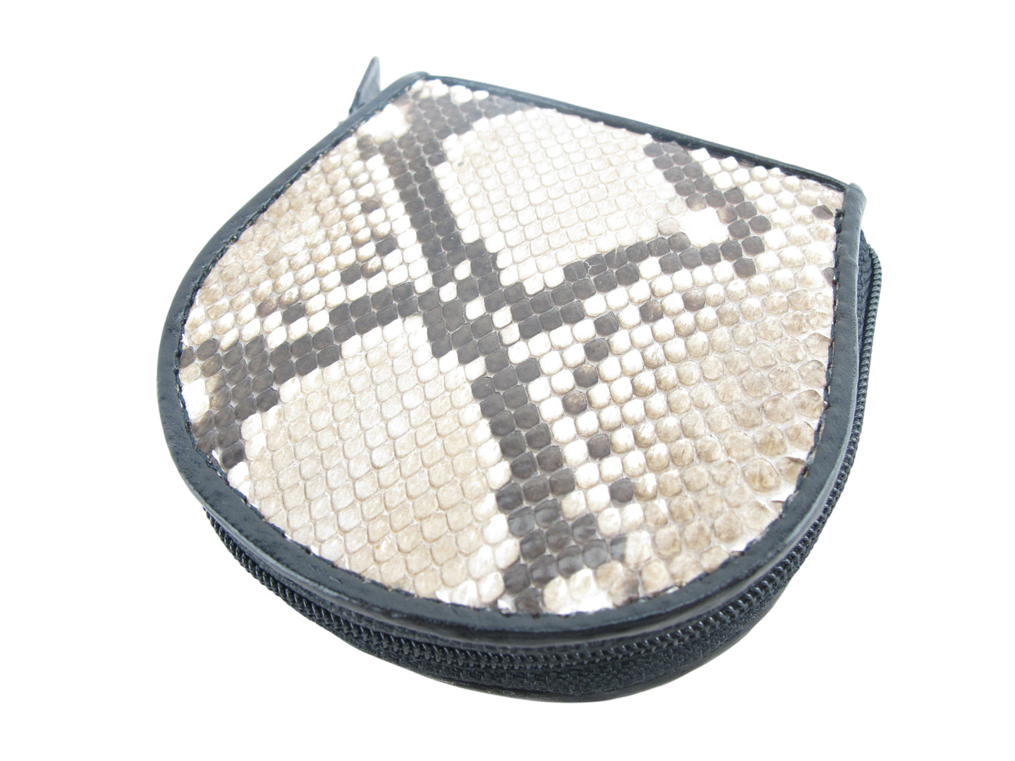 Genuine Reticulated Python Skin Leather Women's Zip Wallet Coins Purse