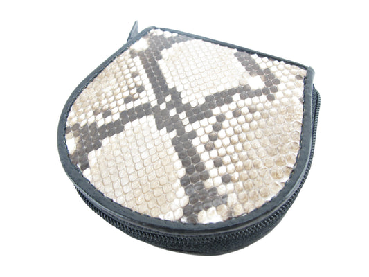 Genuine Reticulated Python Skin Leather Women's Zip Wallet Coins Purse
