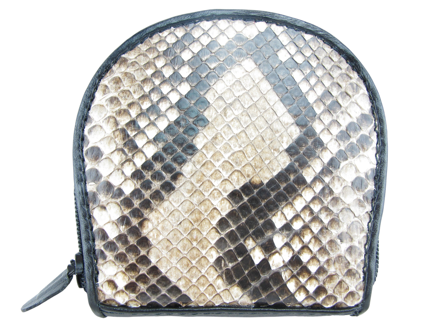 Genuine Reticulated Python Skin Leather Women's Zip Wallet Coins Purse