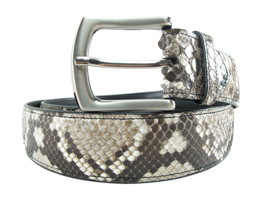 Genuine Reticulated Python Snake Skin Leather Casual Men's Belt