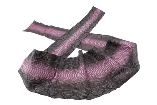 Genuine Reticulated Python Belly Skin Leather Hide Pelt Natural Heather Pink