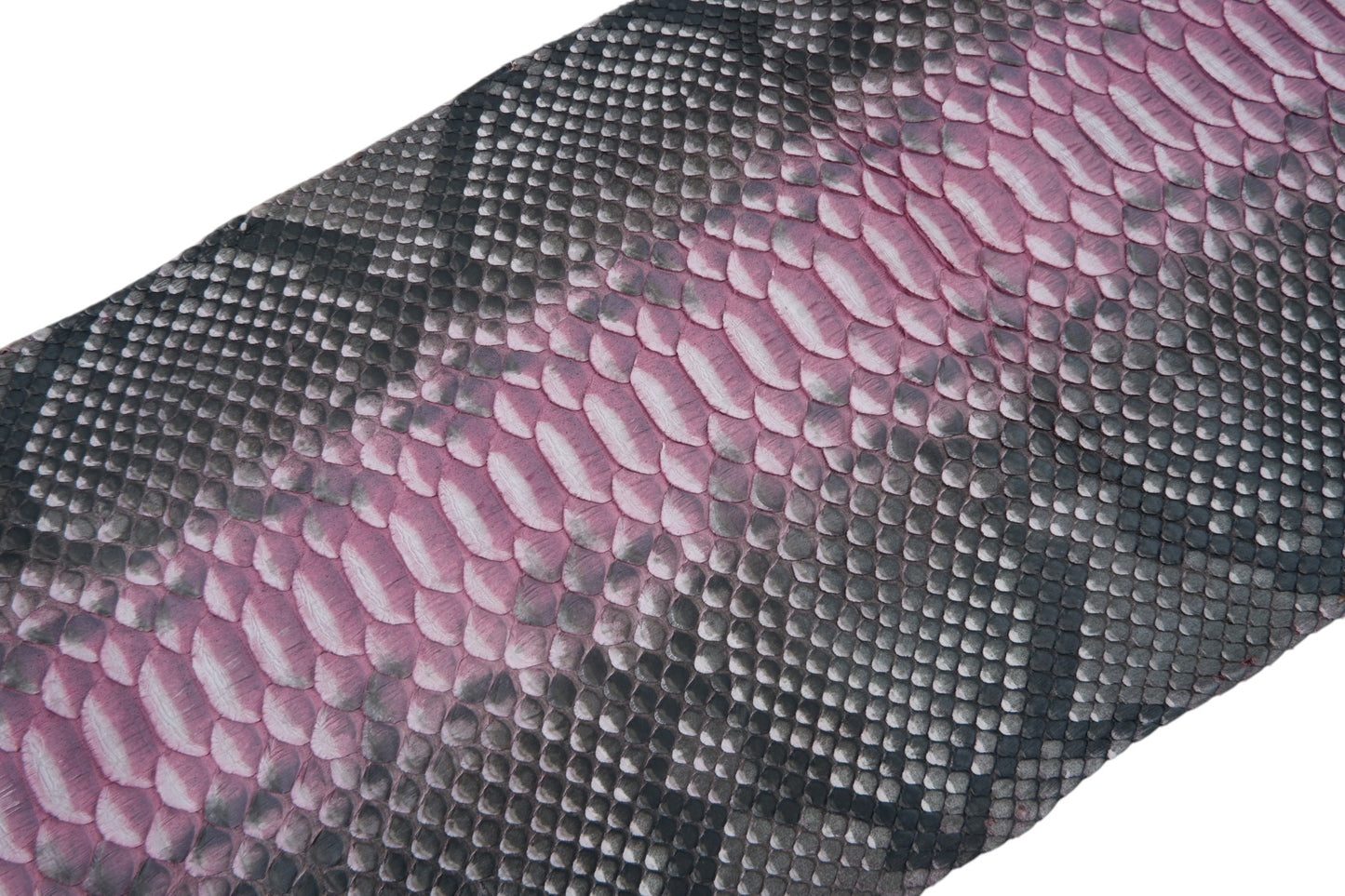 Genuine Reticulated Python Belly Skin Leather Hide Pelt Natural Heather Pink