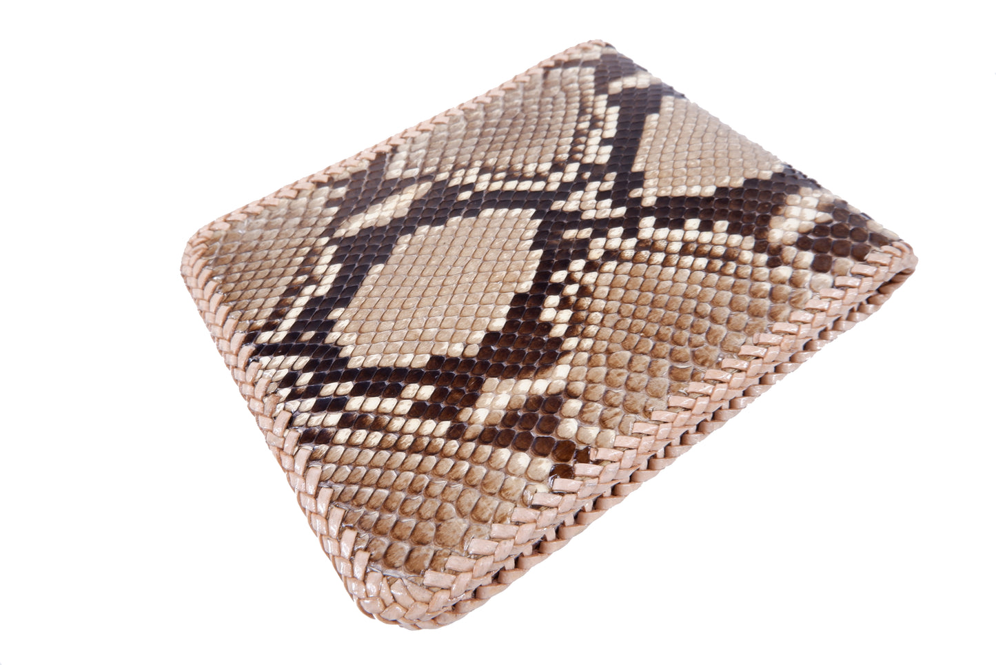 Genuine Reticulated Python Snake Skin Leather Handmade Bifold Wallet