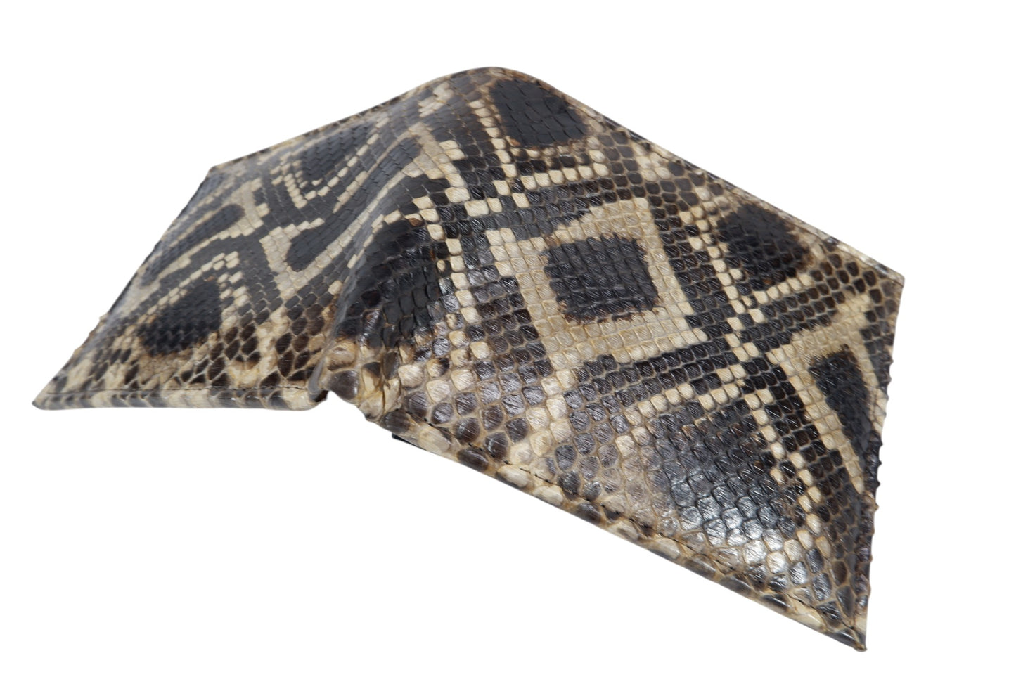 Genuine Reticulated Python Snake Skin Soft Bifold Wallet