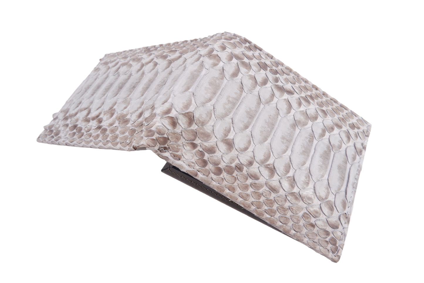 Genuine Python Belly Snake Skin Leather Soft Bifold Wallet