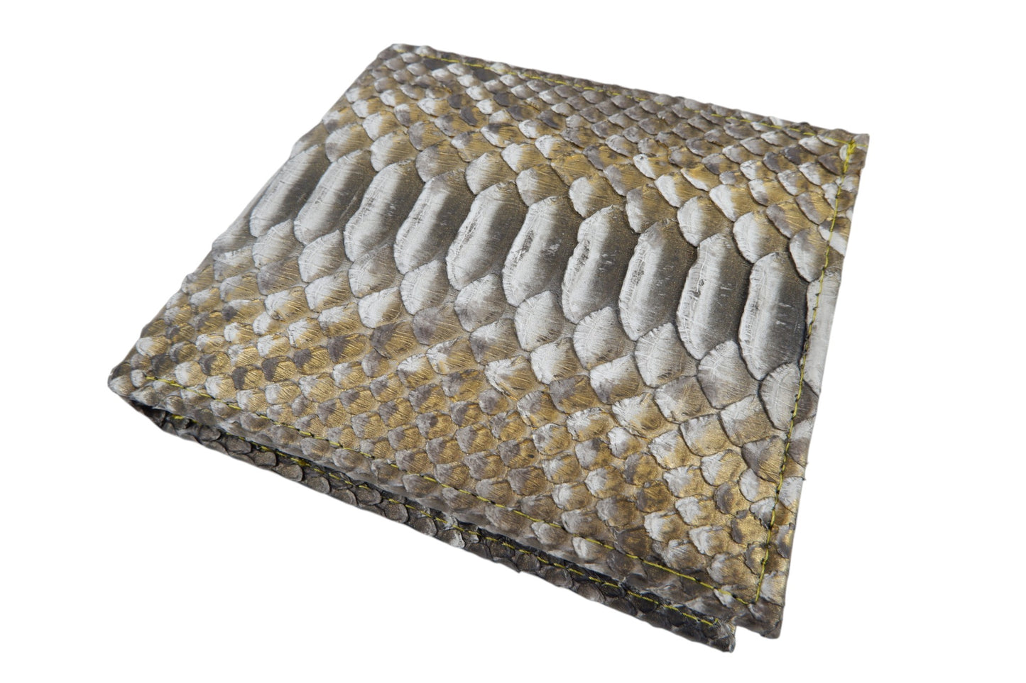 Genuine Python Belly Snake Skin Leather Soft Bifold Wallet