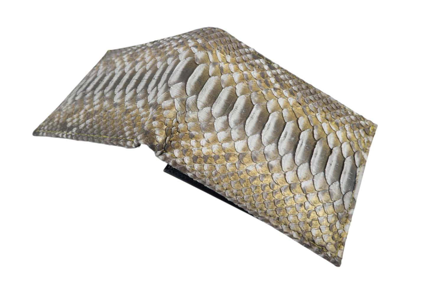 Genuine Python Belly Snake Skin Leather Soft Bifold Wallet
