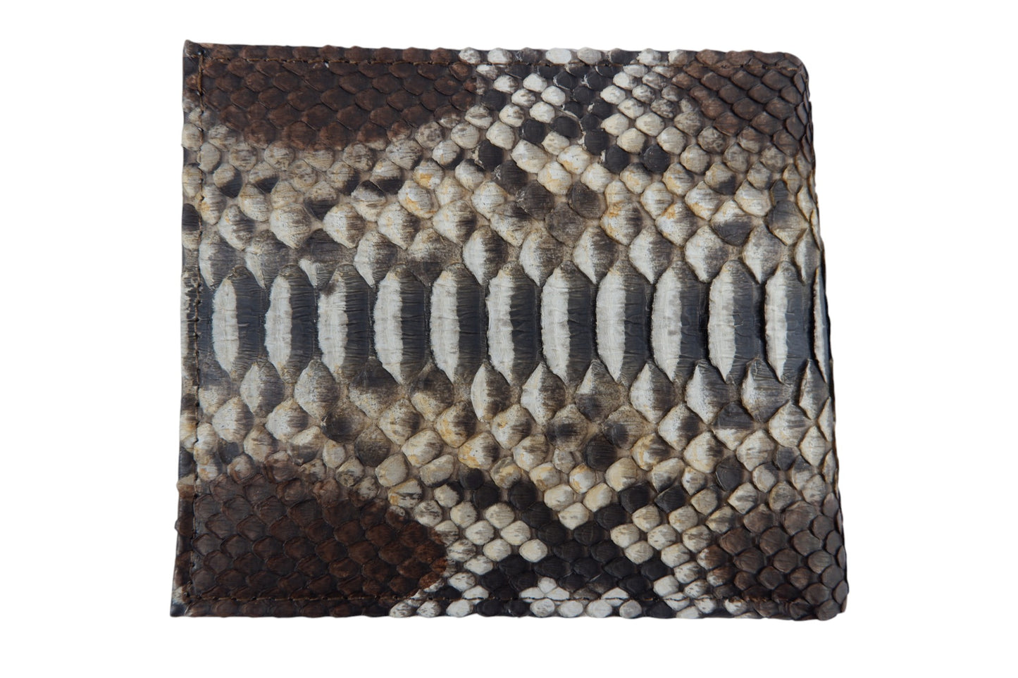 Genuine Python Belly Snake Skin Leather Soft Bifold Wallet