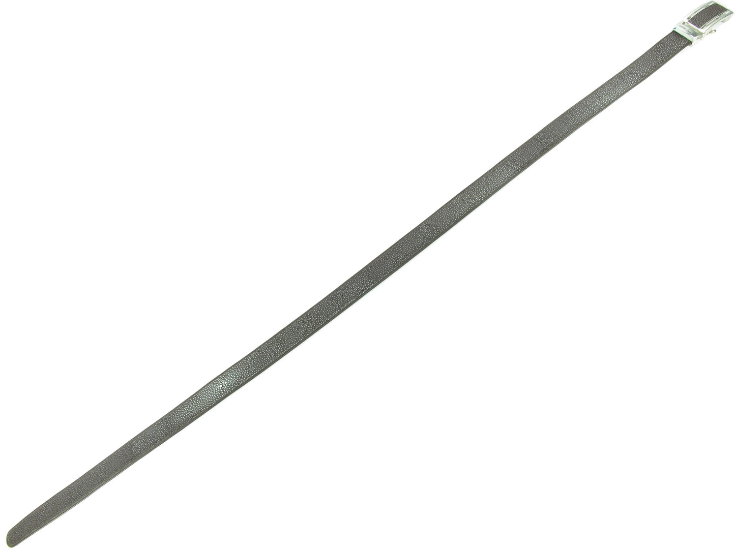 Genuine Polished Stingray Skin Leather Auto Locking Men's Belt