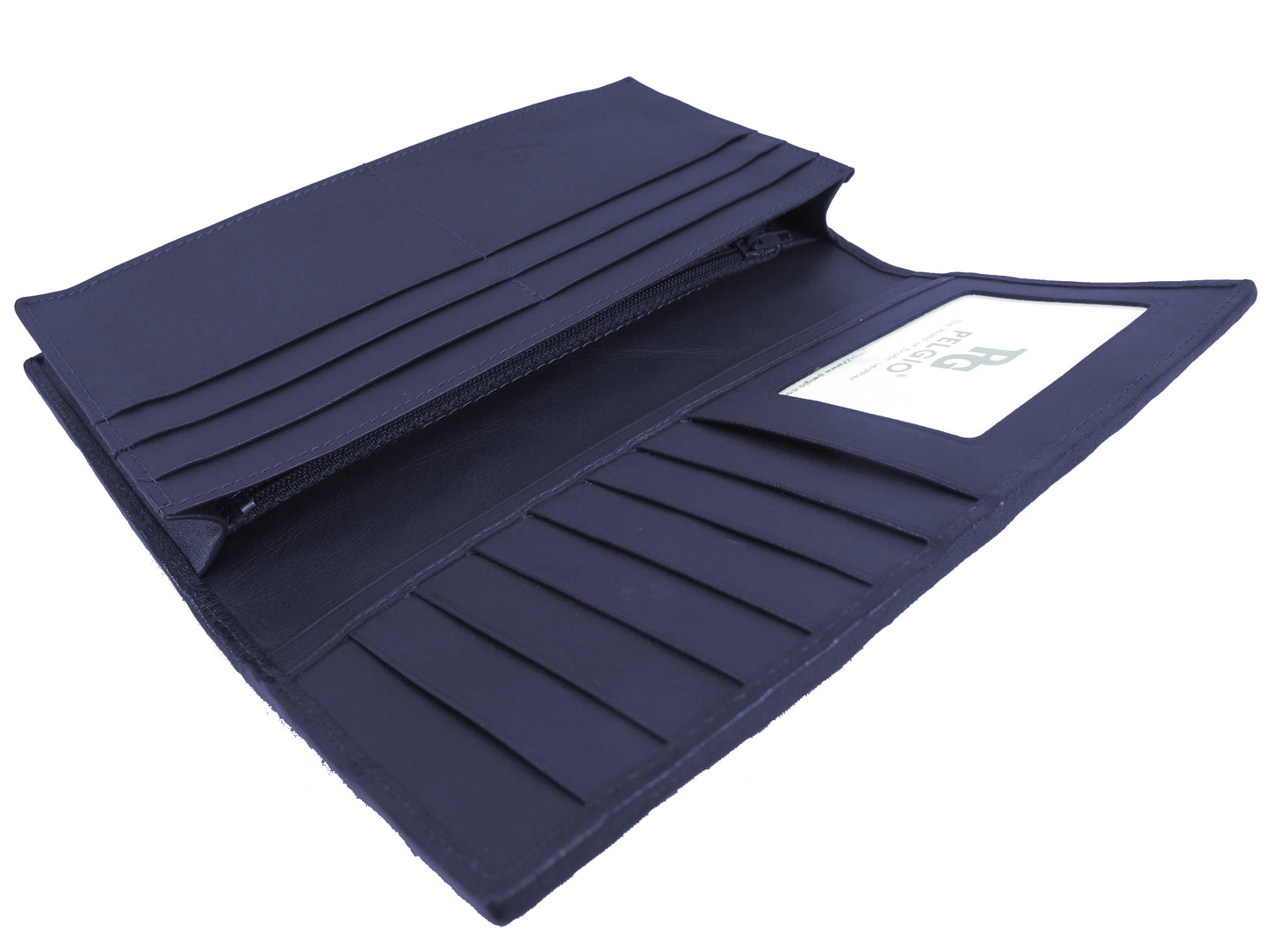 Genuine Row & Diamond Stingray Skin Leather Long Checkbook Wallet