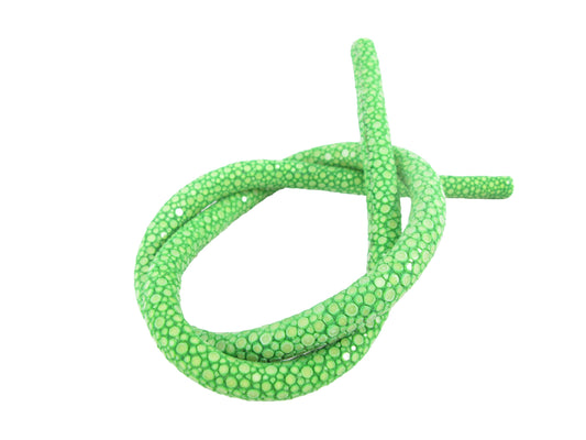 Genuine Polished Stingray Skin Leather Cord Green