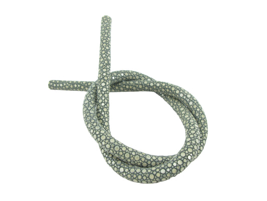 Genuine Polished Stingray Skin Leather Cord Grey