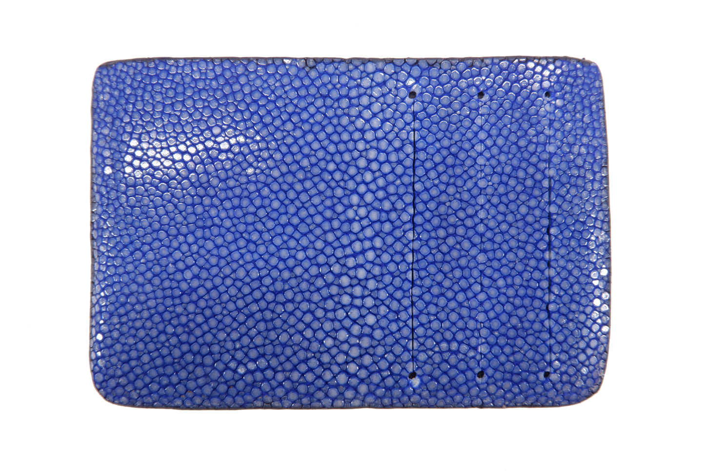 Genuine Polished Stingray Skin Leather Slim Business & Credit Card Holder Sleeve Wallet