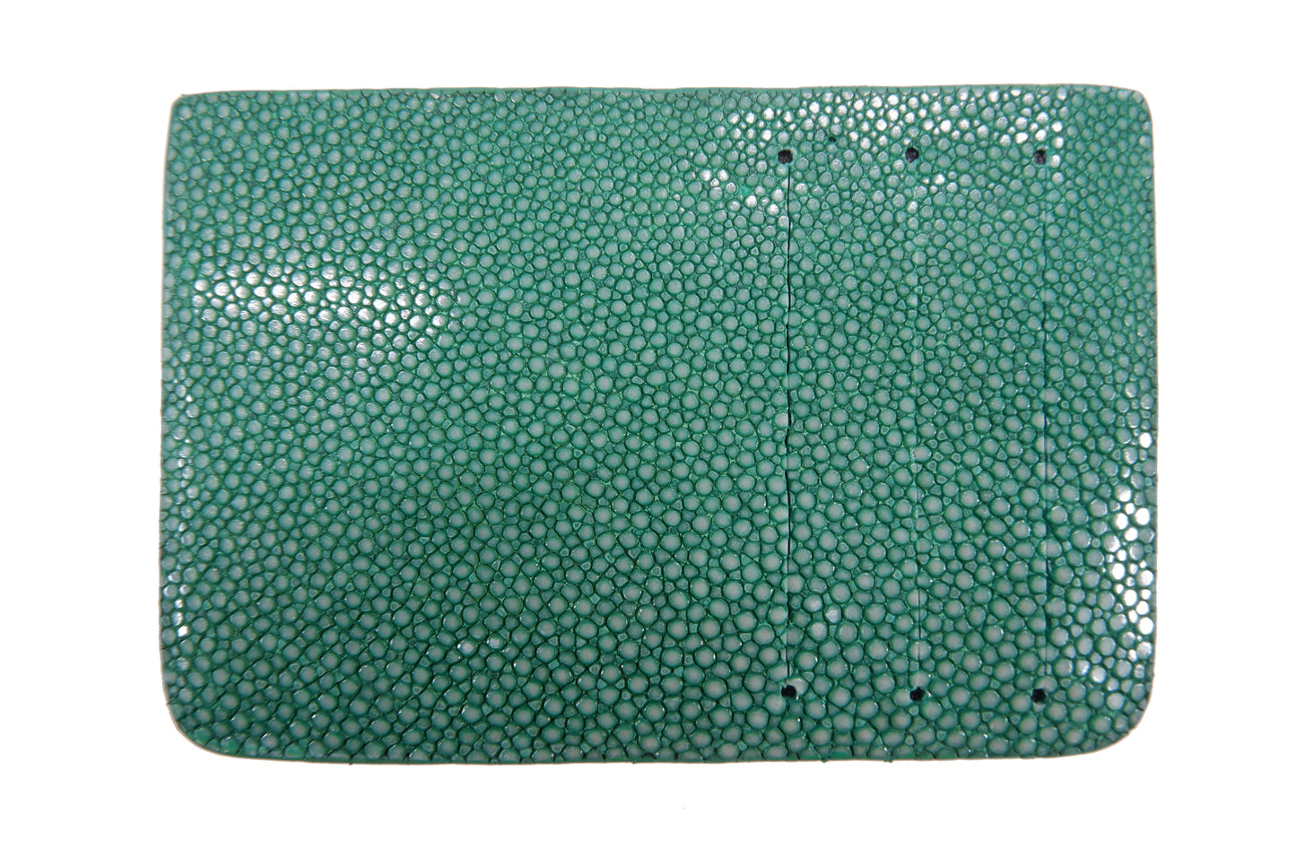 Genuine Polished Stingray Skin Leather Slim Business & Credit Card Holder Sleeve Wallet