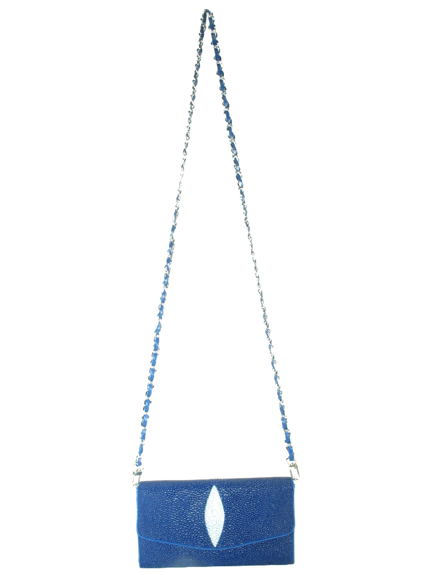 PELGIO Genuine Stingray Skin Leather Women's Clutch & Shoulder Bag