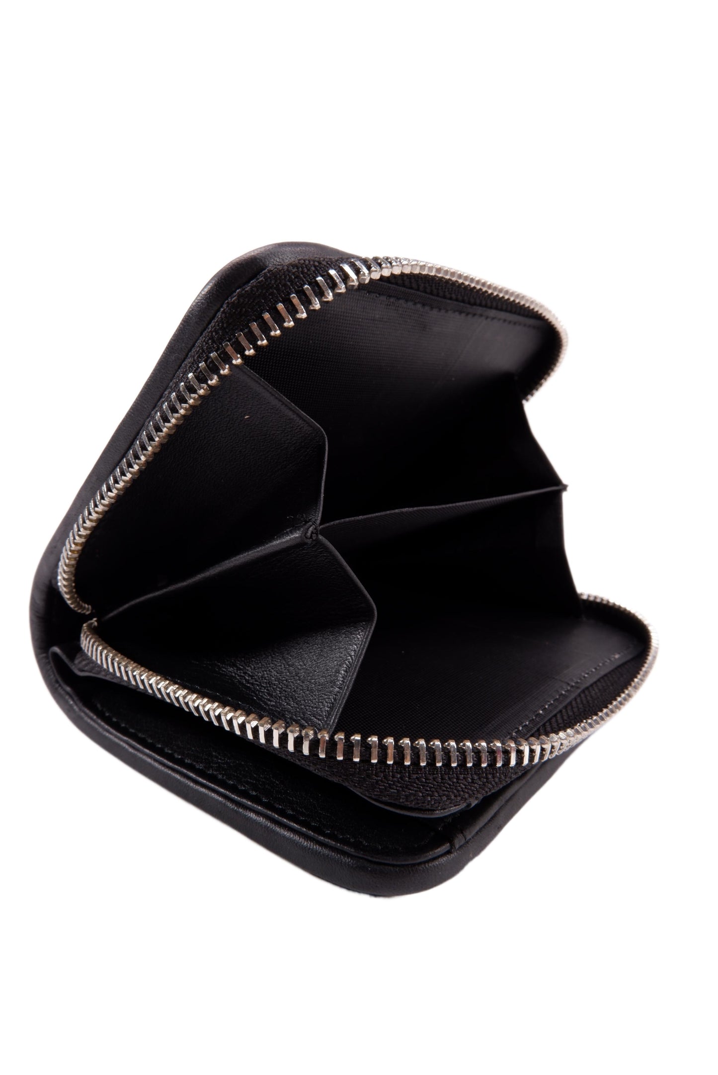 Genuine Polished Stingray Skin Leather Intrecciato Handmade Medium Zip Around Clutch Wallet Purse