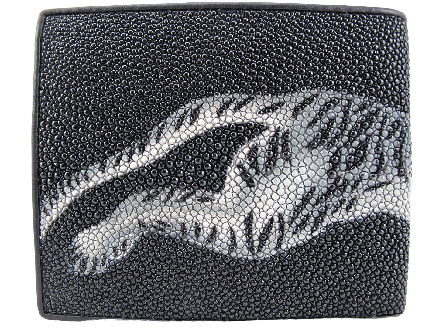 Genuine Stingray Skin Leather Bifold Men's Wallet Tiger Printed