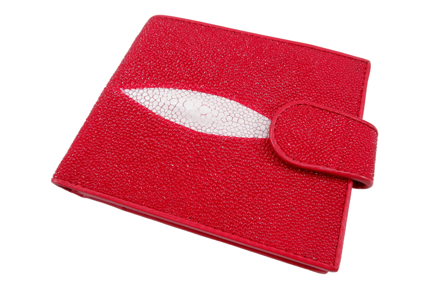 Genuine Stingray Skin Leather Women's Bifold Wallet