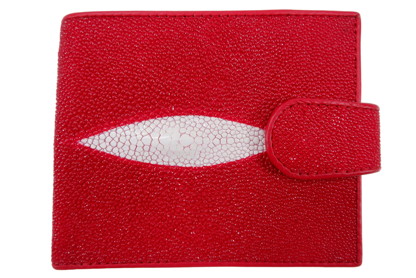 Genuine Stingray Skin Leather Women's Bifold Wallet