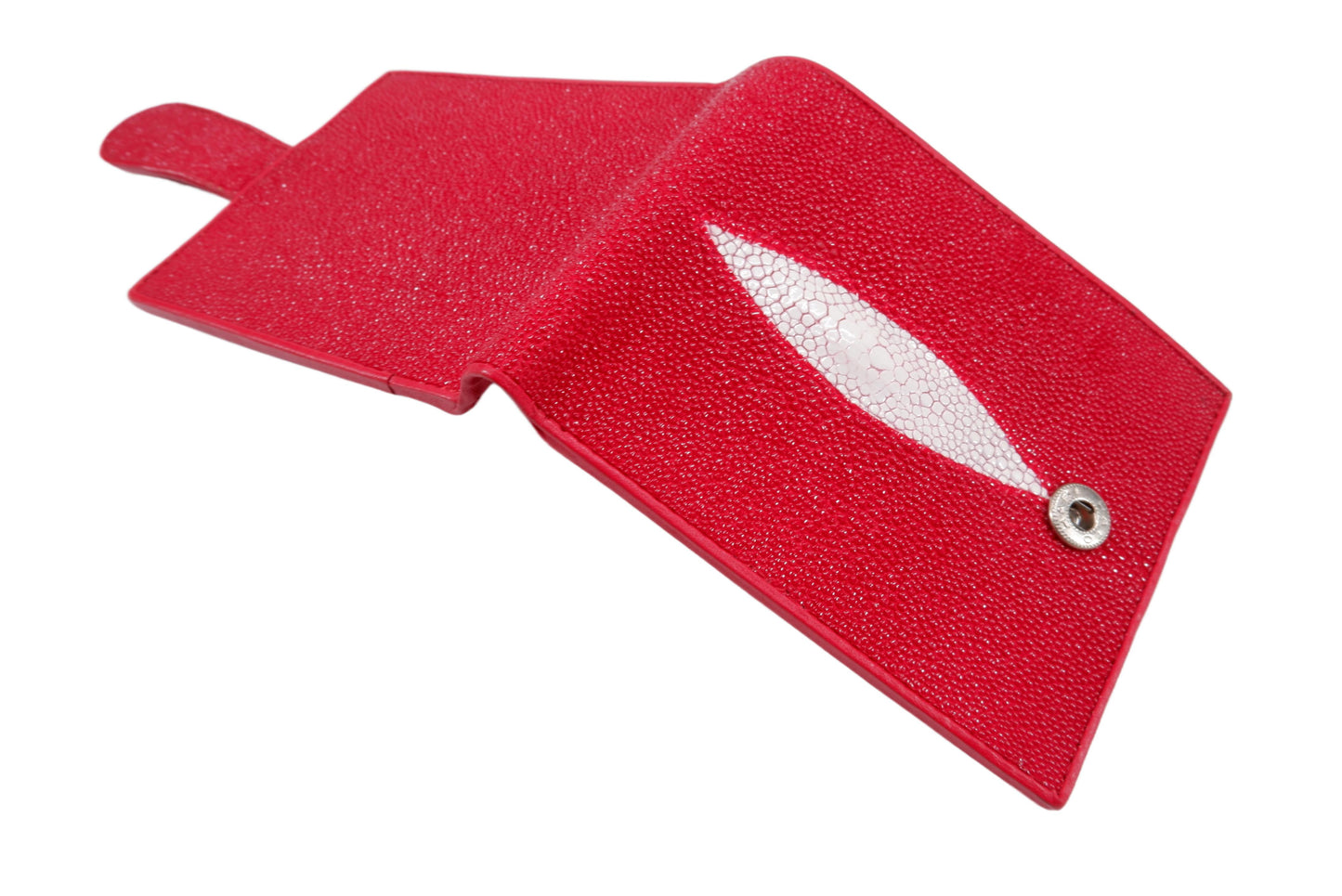 Genuine Stingray Skin Leather Women's Bifold Wallet