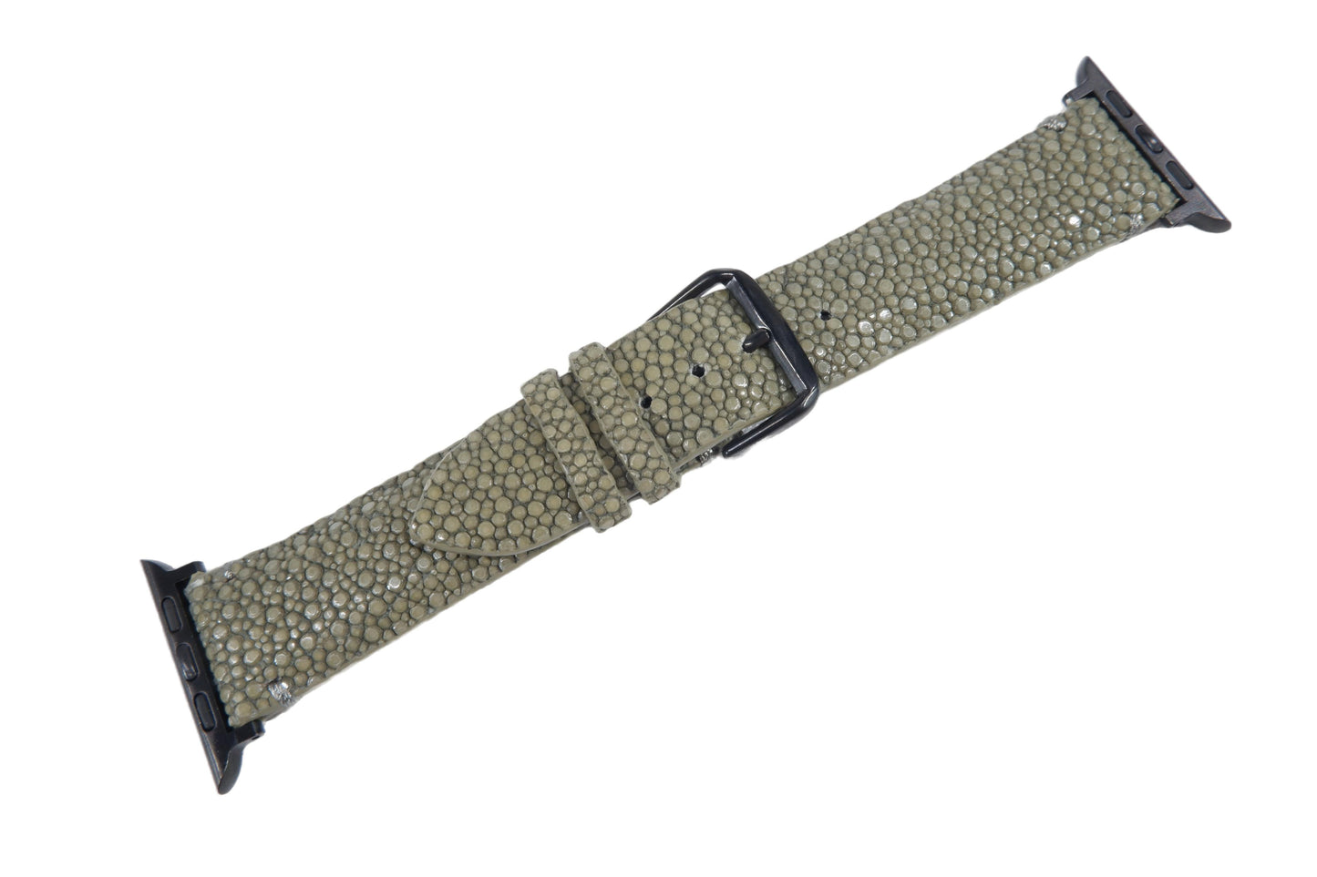 Genuine Polished Stingray Skin Leather Watch Strap Compatible with Apple Watch Ultra 1/2 Series 9/8/7/6/5/4/3/2/1/SE/SE2