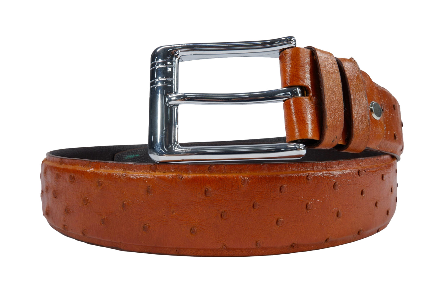 Genuine Ostrich Quill Skin Leather Casual Men's Belt
