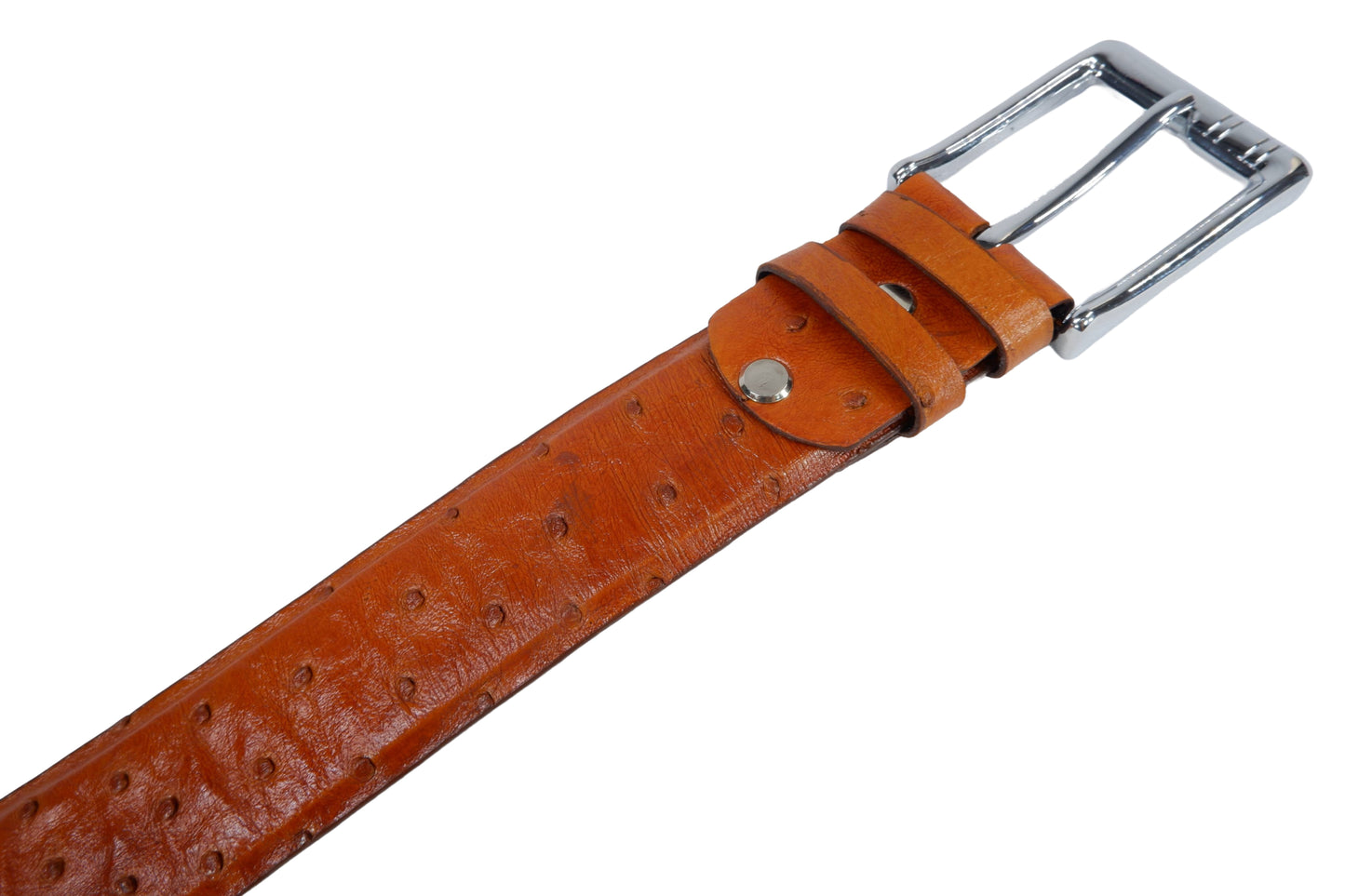 Genuine Ostrich Quill Skin Leather Casual Men's Belt