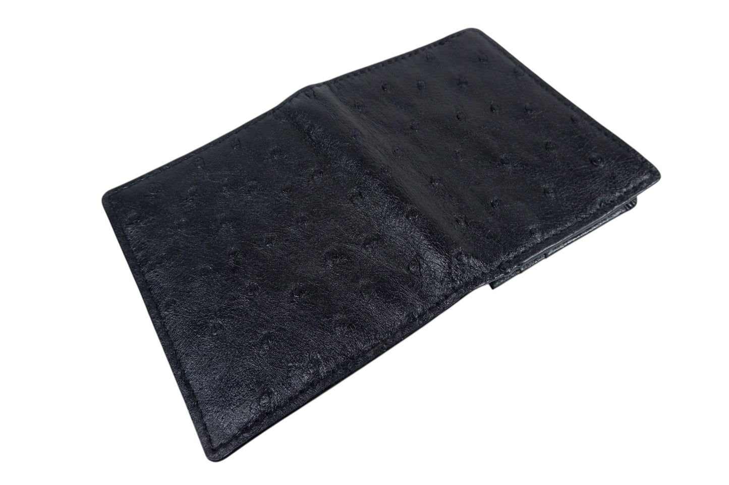Genuine Ostrich Quill Skin Leather Business & Credit Card Holder Wallet