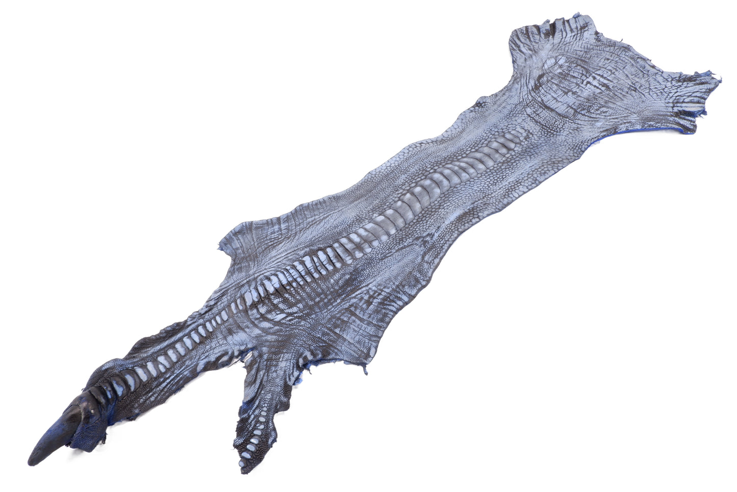 Genuine Ostrich Leg Skin with Claw Leather Hide Pelt