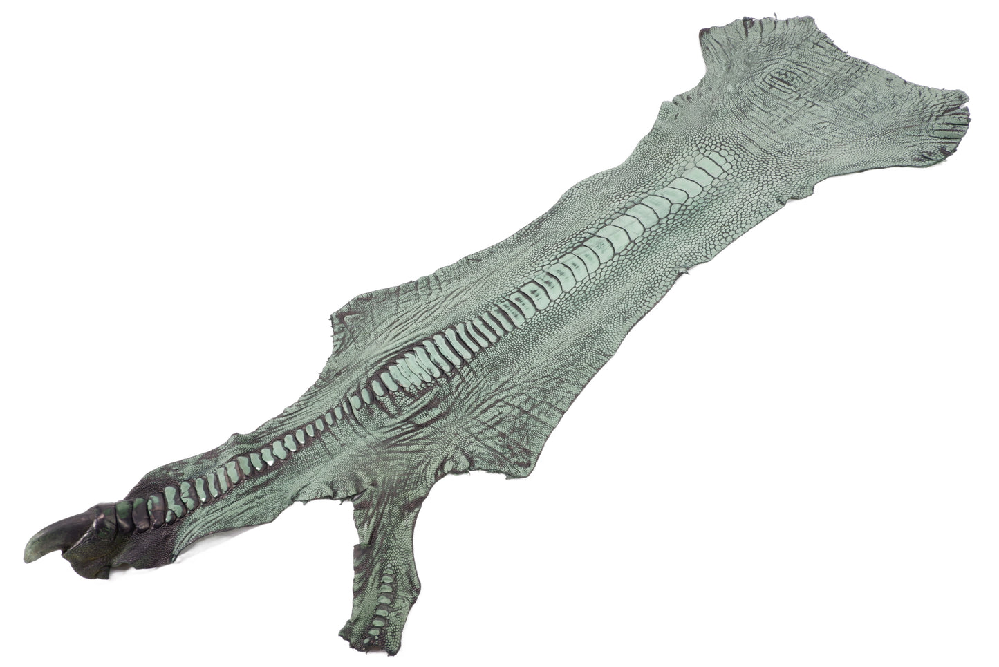 Genuine Ostrich Leg Skin with Claw Leather Hide Pelt