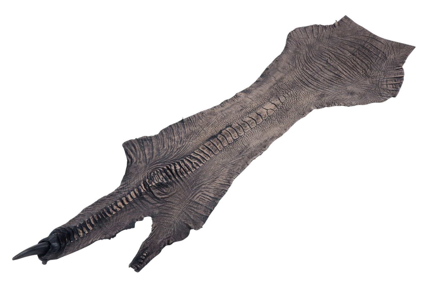 Genuine Ostrich Leg Skin with Claw Leather Hide Pelt