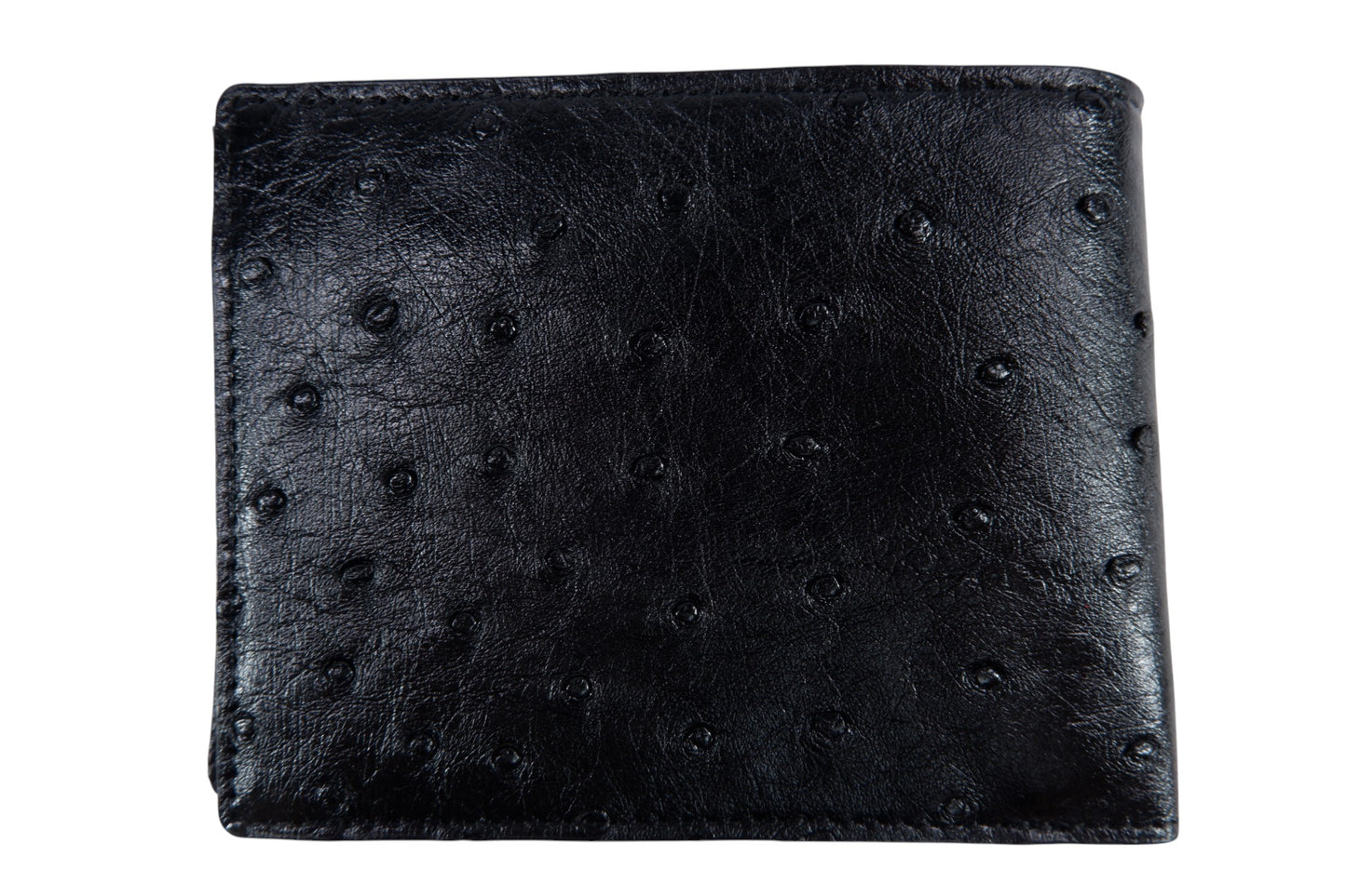 Genuine Ostrich Quill Skin Leather Soft Bifold Wallet