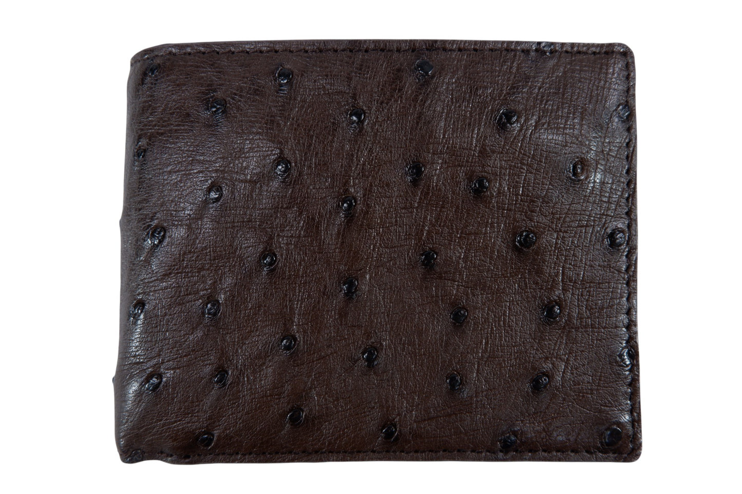 Genuine Ostrich Quill Skin Leather Soft Bifold Wallet
