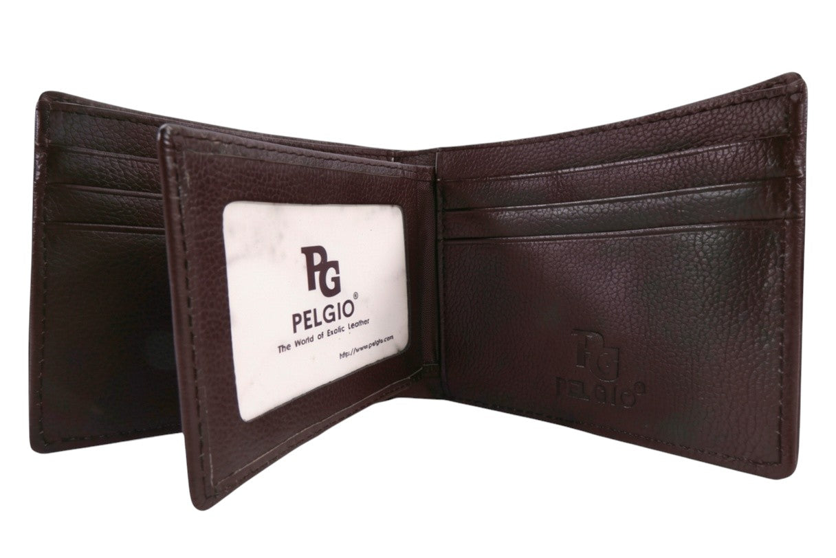 Genuine Ostrich Quill Skin Leather Soft Bifold Wallet