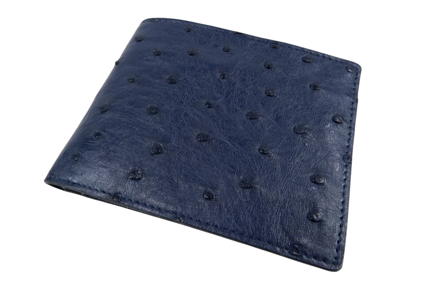 Genuine Ostrich Quill Skin Leather Soft Bifold Wallet