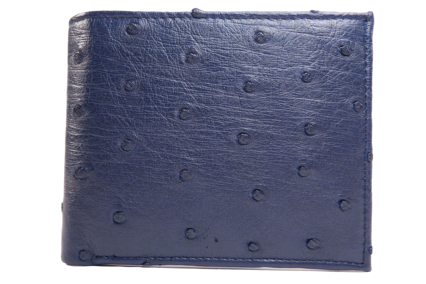 Genuine Ostrich Quill Skin Leather Soft Bifold Wallet with Ostrich Interior