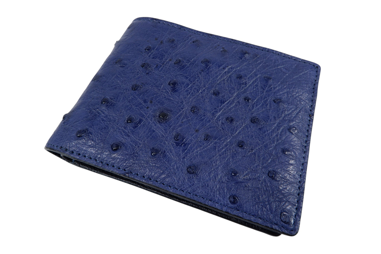 Genuine Ostrich Quill Skin Leather Soft Bifold Wallet