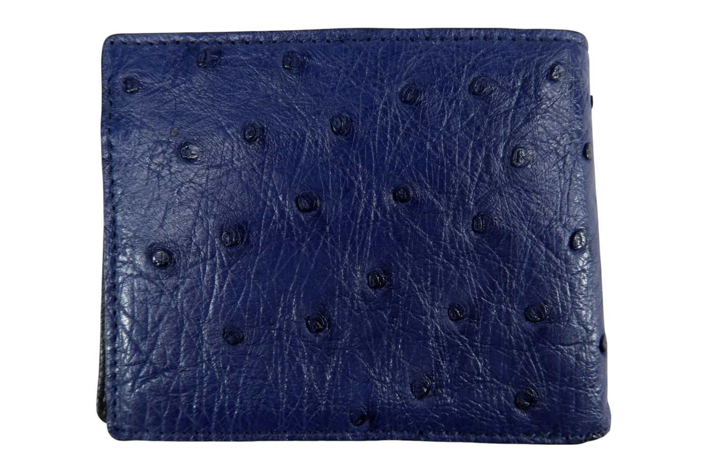 Genuine Ostrich Quill Skin Leather Soft Bifold Wallet