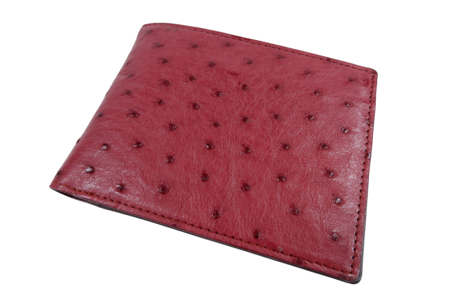Genuine Ostrich Quill Skin Leather Soft Bifold Wallet