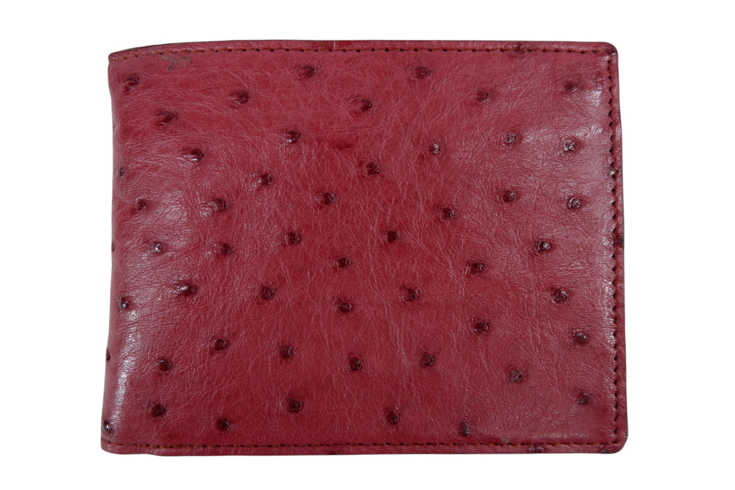 Genuine Ostrich Quill Skin Leather Soft Bifold Wallet