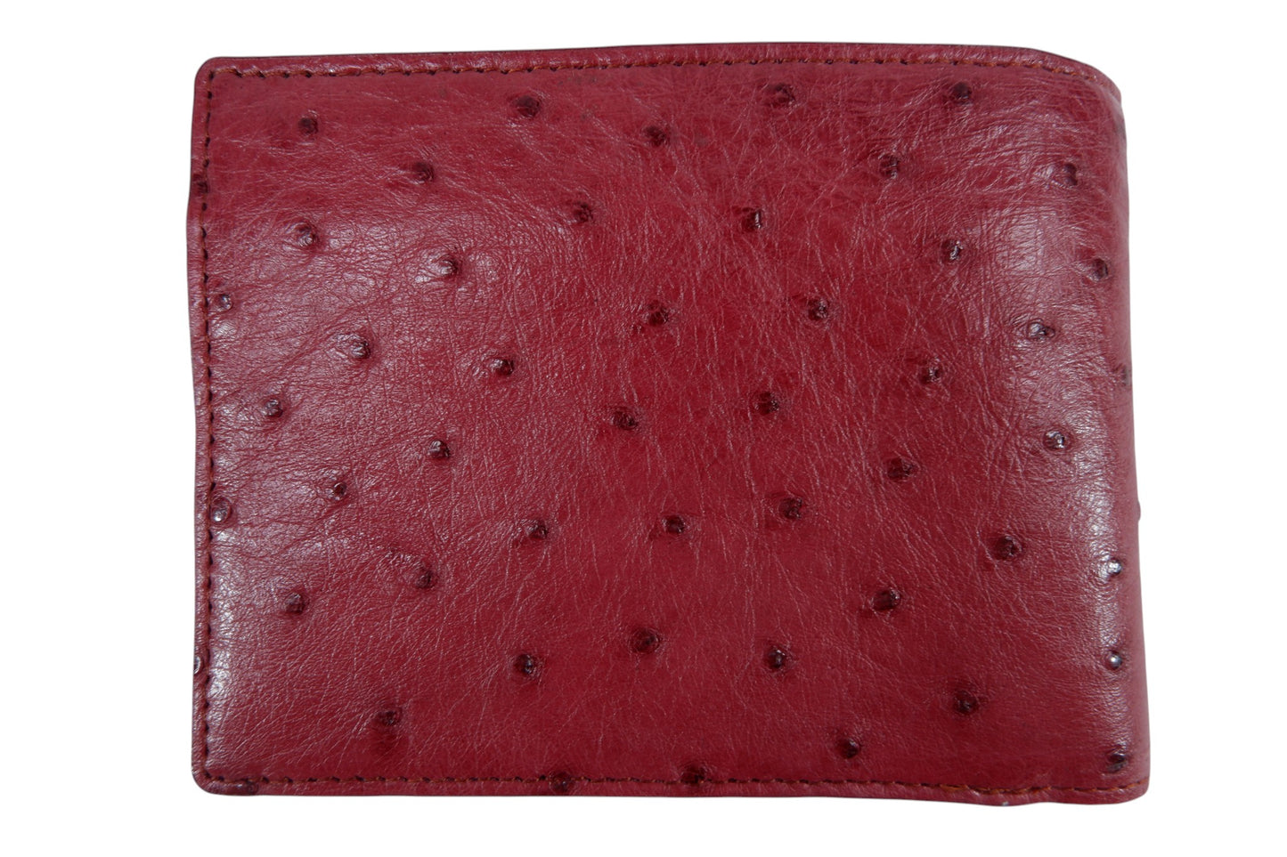 Genuine Ostrich Quill Skin Leather Soft Bifold Wallet