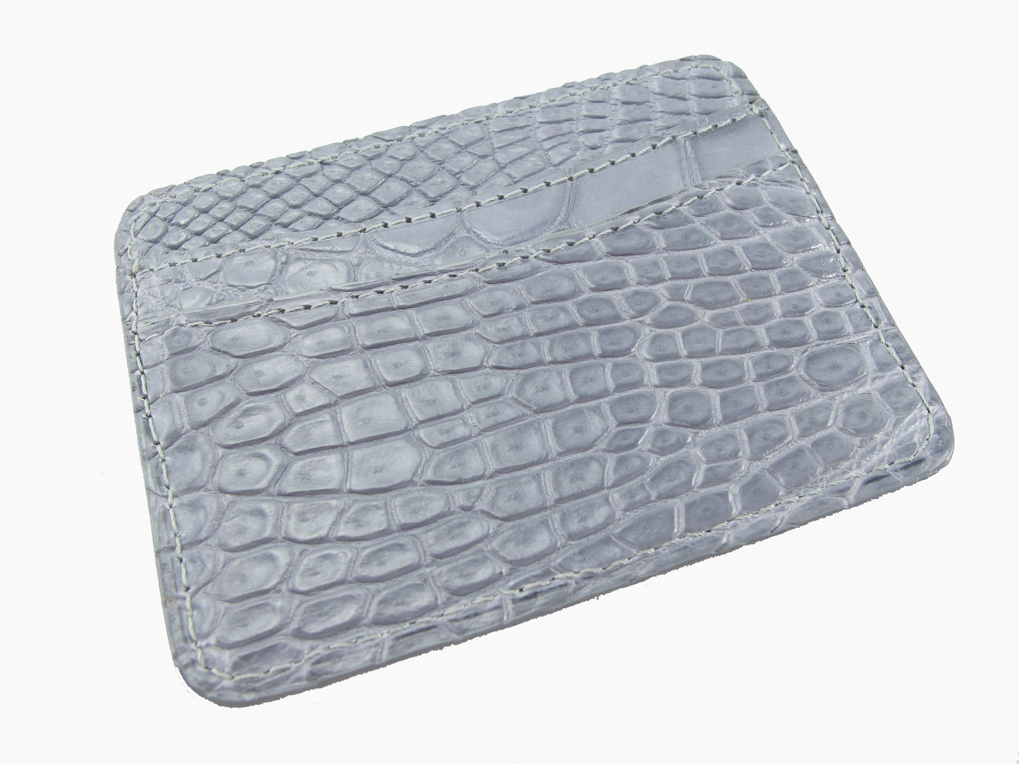 Genuine Crocodile Skin Leather Slim Business & Credit Card Holder Wallet