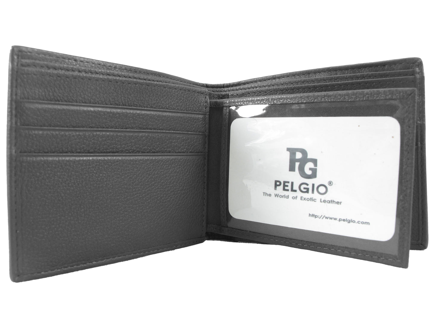 Genuine Caiman Crocodile Tail Skin Leather Bifold Wallet