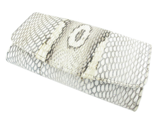 Genuine Cobra Snake Skin Leather Women's Trifold Clutch Wallet Purse