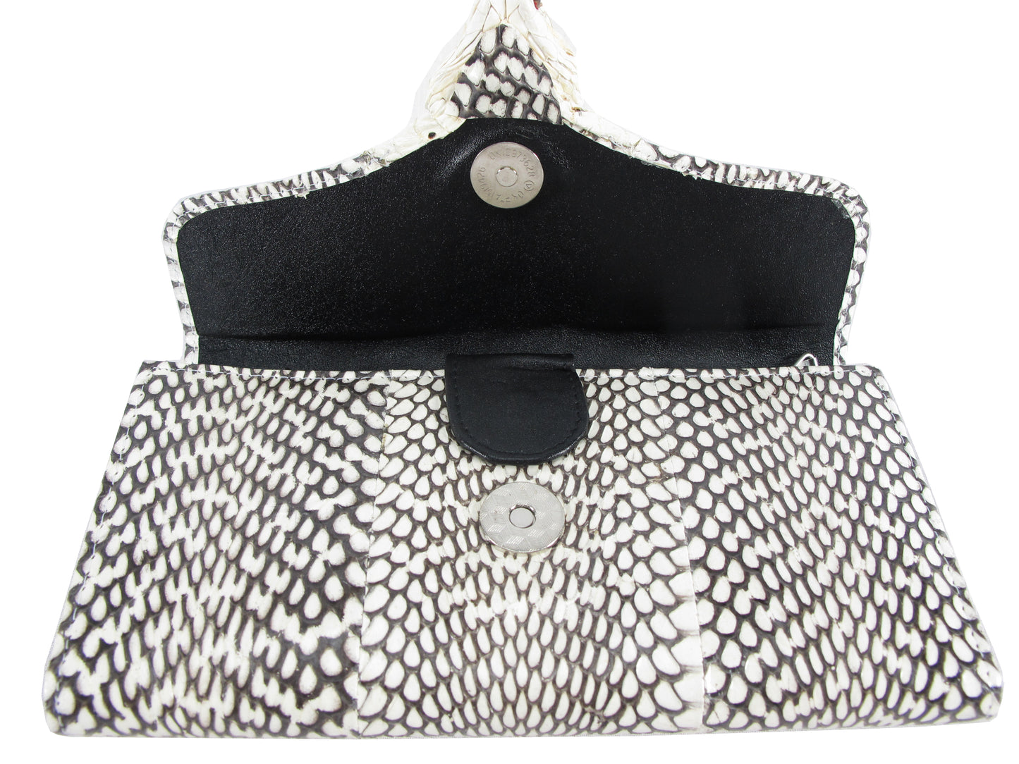 Genuine Cobra Snake Skin with Head Women's Trifold Clutch Wallet Purse